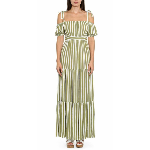 MICHAEL Michael Kors Dresses & Skirts - MICHAEL MICHAEL KORS Striped Tie-Sleeve Maxi Dress XS